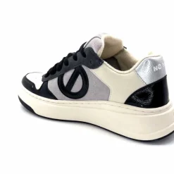 Compensées & Plateformes|Baskets<No Name Baskets Bridget Sneaker W Cuir Noir Blanc Gris BlancGrisClairNoir