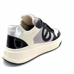 Compensées & Plateformes|Baskets<No Name Baskets Bridget Sneaker W Cuir Noir Blanc Gris BlancGrisClairNoir