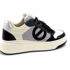 Compensées & Plateformes|Baskets<No Name Baskets Bridget Sneaker W Cuir Noir Blanc Gris BlancGrisClairNoir