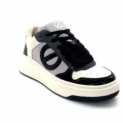 Compensées & Plateformes|Baskets<No Name Baskets Bridget Sneaker W Cuir Noir Blanc Gris BlancGrisClairNoir