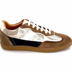 Teenager|Baskets<355-ivoire Baskets Plate Ivoire Samba 2 Cuir Noir Or Marron