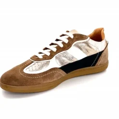 Teenager|Baskets<355-ivoire Baskets Plate Ivoire Samba 2 Cuir Noir Or Marron