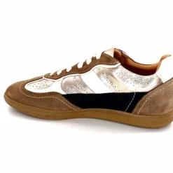 Teenager|Baskets<355-ivoire Baskets Plate Ivoire Samba 2 Cuir Noir Or Marron