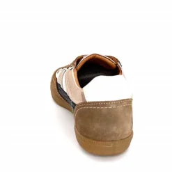 Teenager|Baskets<355-ivoire Baskets Plate Ivoire Samba 2 Cuir Noir Or Marron