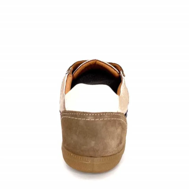 Teenager|Baskets<355-ivoire Baskets Plate Ivoire Samba 2 Cuir Noir Or Marron