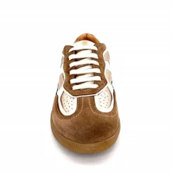 Teenager|Baskets<355-ivoire Baskets Plate Ivoire Samba 2 Cuir Noir Or Marron