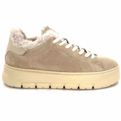 Fourrure|Baskets<Crime London Baskets Plateforme 21951 Daim Fourrure Beige