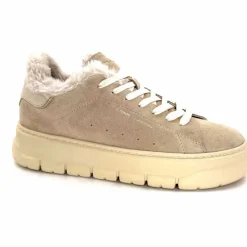 Fourrure|Baskets<Crime London Baskets Plateforme 21951 Daim Fourrure Beige