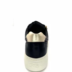 Sport Chic|Baskets<Nero Giardini Baskets Plateforme Fermeture Éclaire Nero Giardin 1411610 D100 Cuir Noir