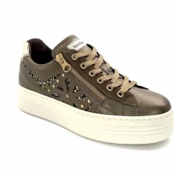 Sport Chic|Baskets<Nero Giardini Baskets Plateforme Fermeture Éclaire Nero Giardin 1411611 D322 Cuir Bronze