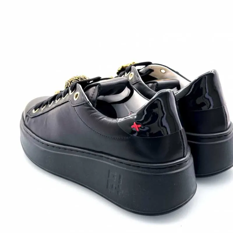 Teenager|Bijoux<GioPiu Baskets Plateforme Gio+ Pia 258a Cuir Bijoux Noir