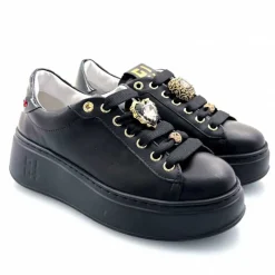Teenager|Bijoux<GioPiu Baskets Plateforme Gio+ Pia 258a Cuir Bijoux Noir