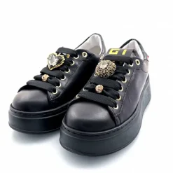 Teenager|Bijoux<GioPiu Baskets Plateforme Gio+ Pia 258a Cuir Bijoux Noir