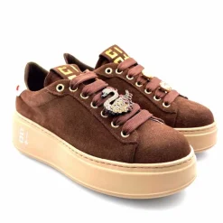 Teenager|Bijoux<GioPiu Baskets Plateforme Gio+ Pia 230a Daim Bijoux Marron