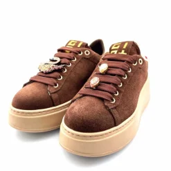 Teenager|Bijoux<GioPiu Baskets Plateforme Gio+ Pia 230a Daim Bijoux Marron
