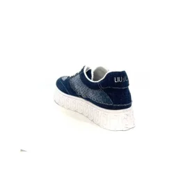 Sport|Baskets<Liu.Jo Baskets Plateforme Ba4123 Textile Denim Bleu