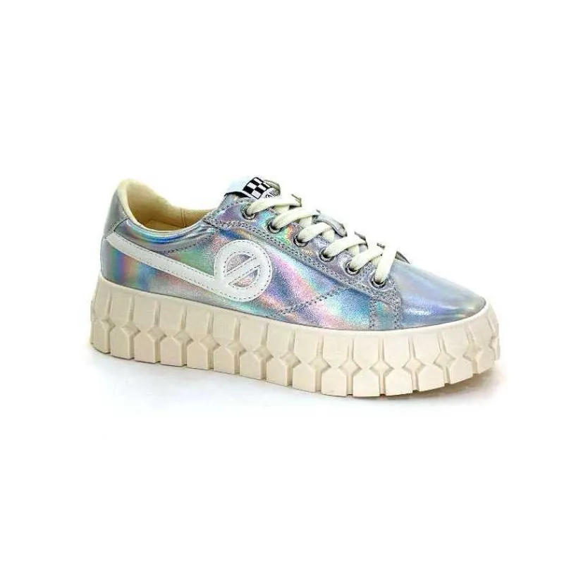 Teenager|Fantaisie<No Name Baskets Plateforme Play Sneaker W Cuir Irisé Argent