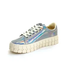 Teenager|Fantaisie<No Name Baskets Plateforme Play Sneaker W Cuir Irisé Argent