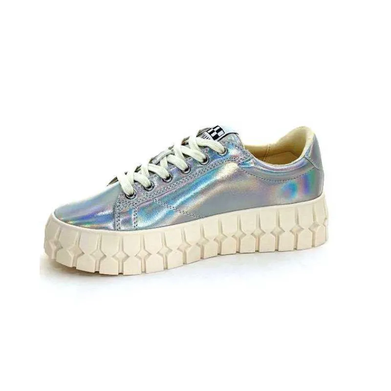 Teenager|Fantaisie<No Name Baskets Plateforme Play Sneaker W Cuir Irisé Argent
