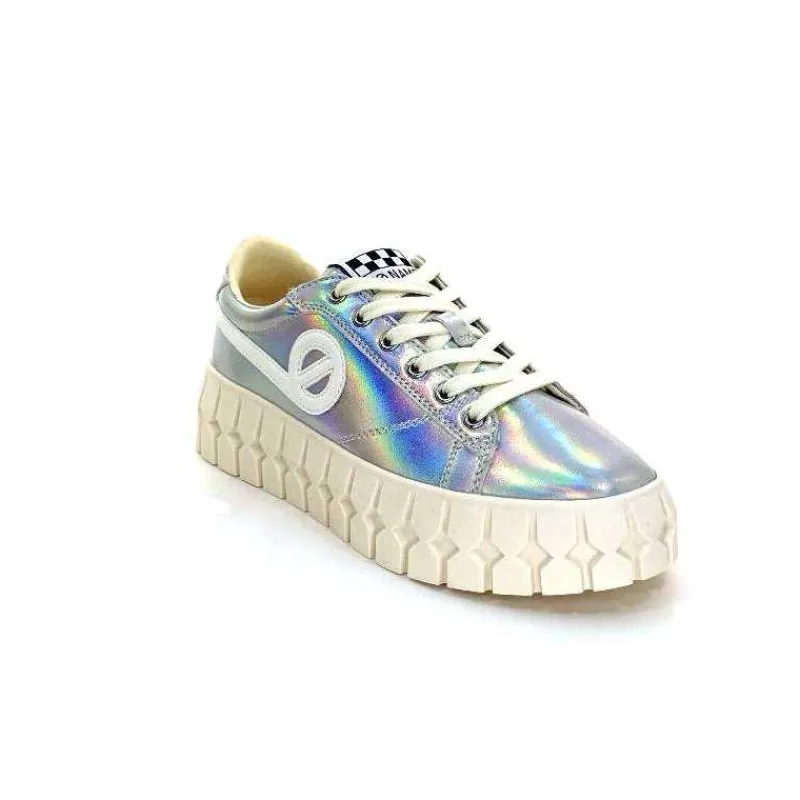 Teenager|Fantaisie<No Name Baskets Plateforme Play Sneaker W Cuir Irisé Argent