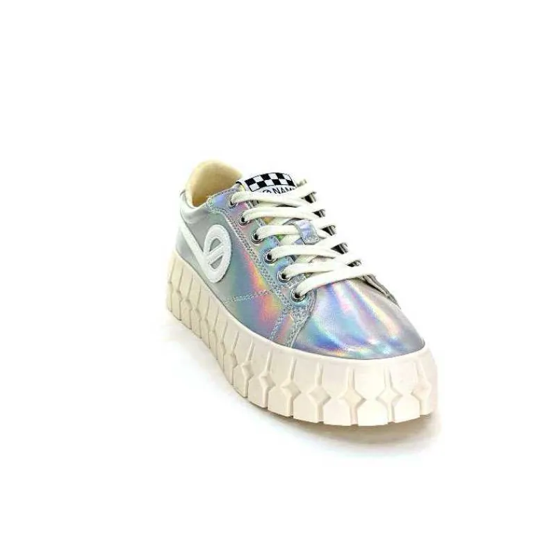 Teenager|Fantaisie<No Name Baskets Plateforme Play Sneaker W Cuir Irisé Argent