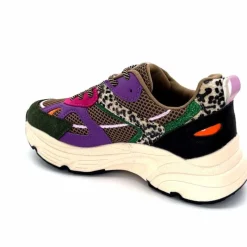 Sport Chic|Baskets<poelman Baskets Posh 1210810 Textile DK Green Multicolore Vert