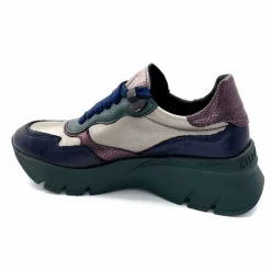 Sport|Décontracté<Hispanitas Baskets Running Chi 243617 Helsink Cuir Métal Bleu Bronze Vert