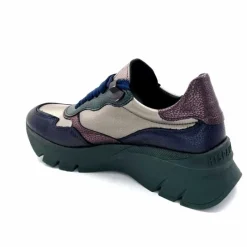 Sport|Décontracté<Hispanitas Baskets Running Chi 243617 Helsink Cuir Métal Bleu Bronze Vert