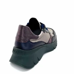 Sport|Décontracté<Hispanitas Baskets Running Chi 243617 Helsink Cuir Métal Bleu Bronze Vert