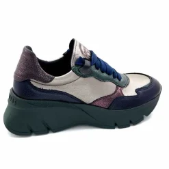 Sport|Décontracté<Hispanitas Baskets Running Chi 243617 Helsink Cuir Métal Bleu Bronze Vert