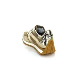 Sport|Baskets<Mjus Baskets Running L14111 Cuir Or Daim Beige Marron