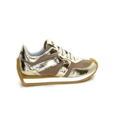Sport|Baskets<Mjus Baskets Running L14111 Cuir Or Daim Beige Marron