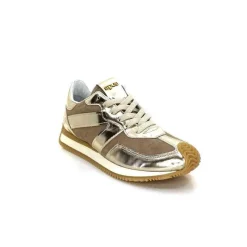 Sport|Baskets<Mjus Baskets Running L14111 Cuir Or Daim Beige Marron