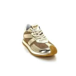 Sport|Baskets<Mjus Baskets Running L14111 Cuir Or Daim Beige Marron