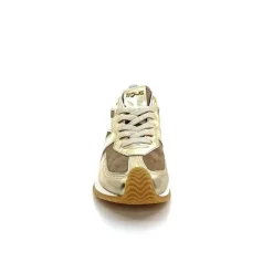Sport|Baskets<Mjus Baskets Running L14111 Cuir Or Daim Beige Marron
