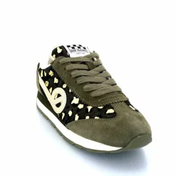 Sport Chic|Baskets<No Name Baskets Running City Run Jogger W Daim Léopard Doré Kaki