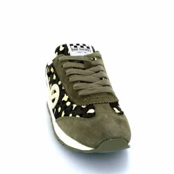 Sport Chic|Baskets<No Name Baskets Running City Run Jogger W Daim Léopard Doré Kaki