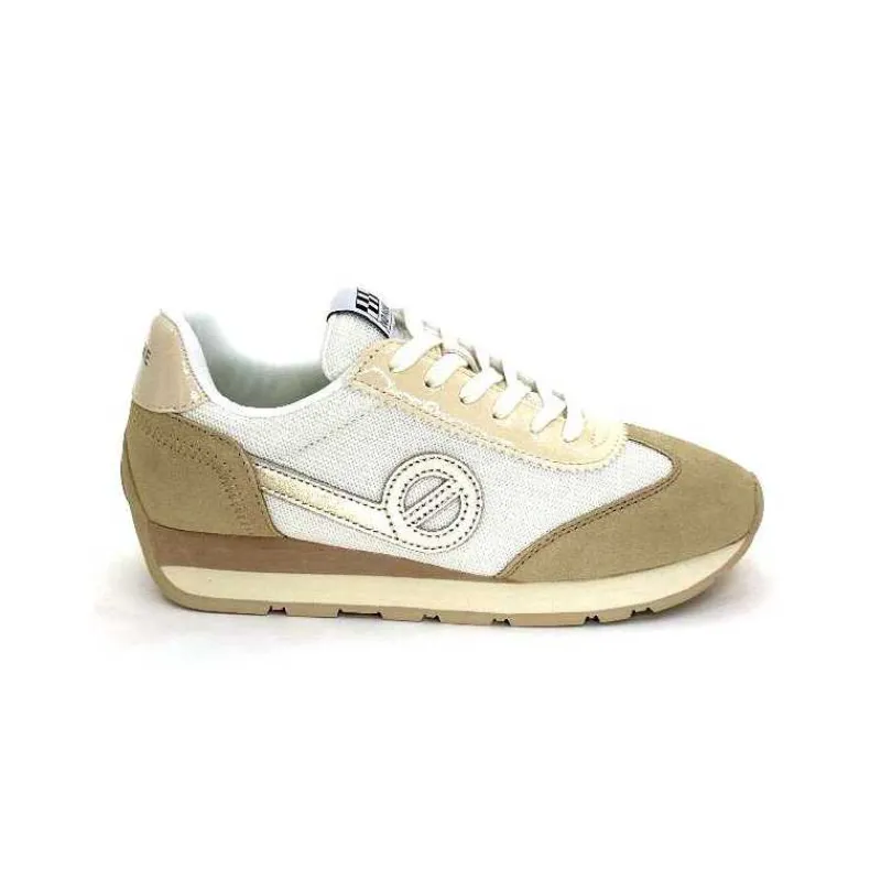 Sport Chic|Baskets<No Name Baskets Running City Run Jogger W Daim Textile Blanc Beige