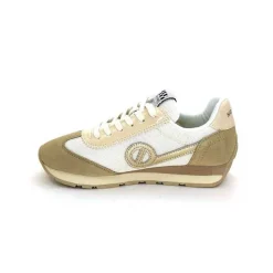 Sport Chic|Baskets<No Name Baskets Running City Run Jogger W Daim Textile Blanc Beige