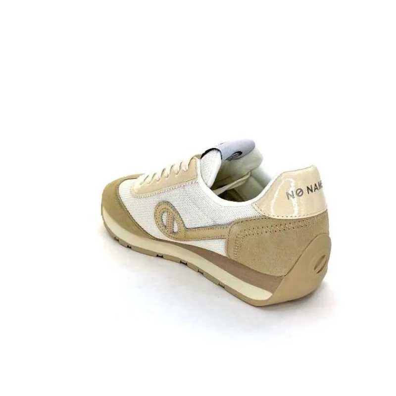 Sport Chic|Baskets<No Name Baskets Running City Run Jogger W Daim Textile Blanc Beige