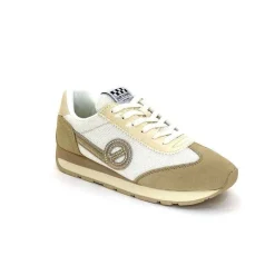Sport Chic|Baskets<No Name Baskets Running City Run Jogger W Daim Textile Blanc Beige