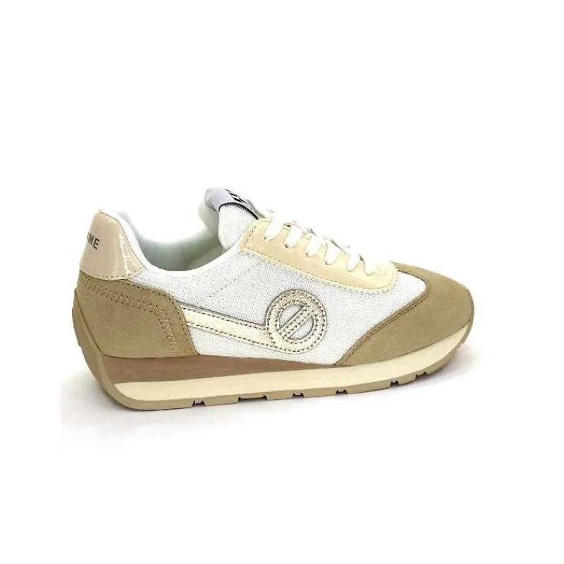Sport Chic|Baskets<No Name Baskets Running City Run Jogger W Daim Textile Blanc Beige