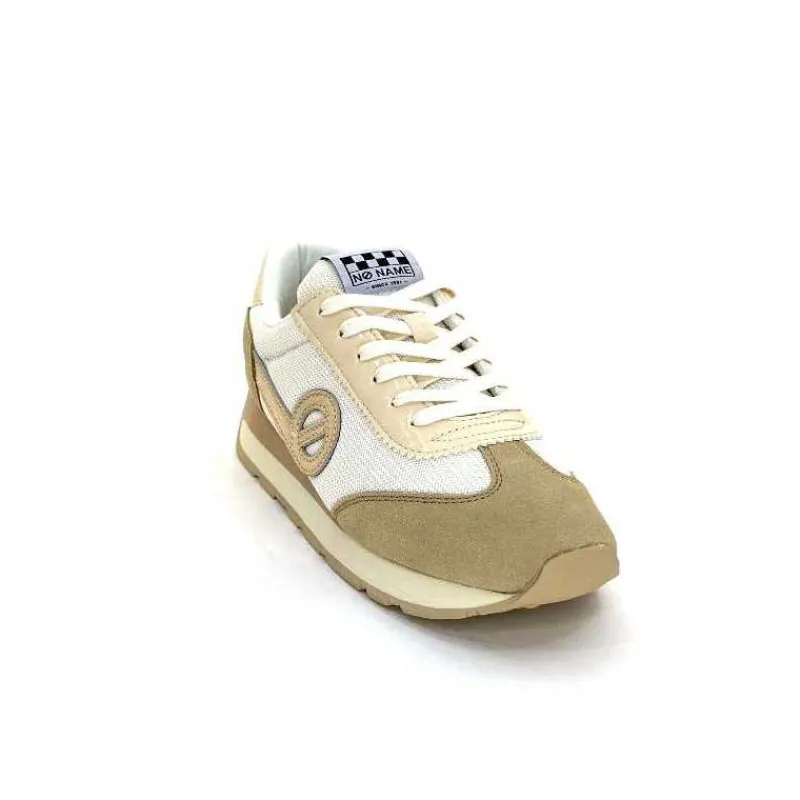 Sport Chic|Baskets<No Name Baskets Running City Run Jogger W Daim Textile Blanc Beige