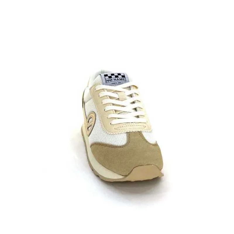 Sport Chic|Baskets<No Name Baskets Running City Run Jogger W Daim Textile Blanc Beige