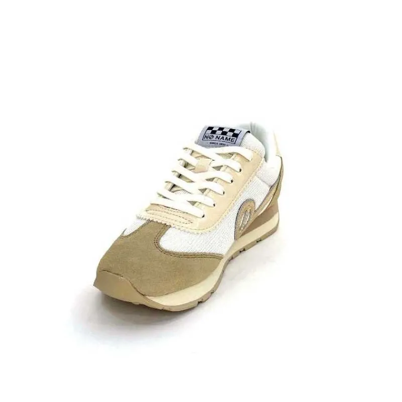 Sport Chic|Baskets<No Name Baskets Running City Run Jogger W Daim Textile Blanc Beige