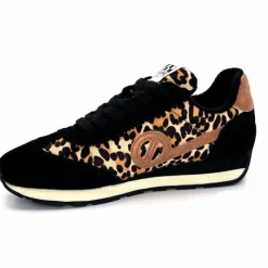 Sport Chic|Animalier<No Name Baskets Running City Run Jogger W Daim Noir Léo LéopardNoir