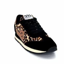 Sport Chic|Animalier<No Name Baskets Running City Run Jogger W Daim Noir Léo LéopardNoir