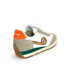 Sport Chic|Baskets<No Name Baskets Running City Run Jogger W Daim Orange Textile Blanc Beige