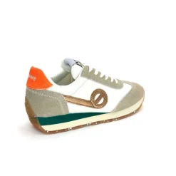 Sport Chic|Baskets<No Name Baskets Running City Run Jogger W Daim Orange Textile Blanc Beige