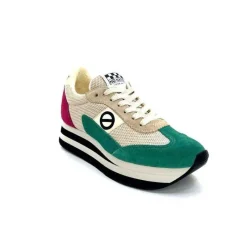 Teenager|Baskets<No Name Baskets Running Flex M Jogger W Daim Fuchsia Textile Beige Vert
